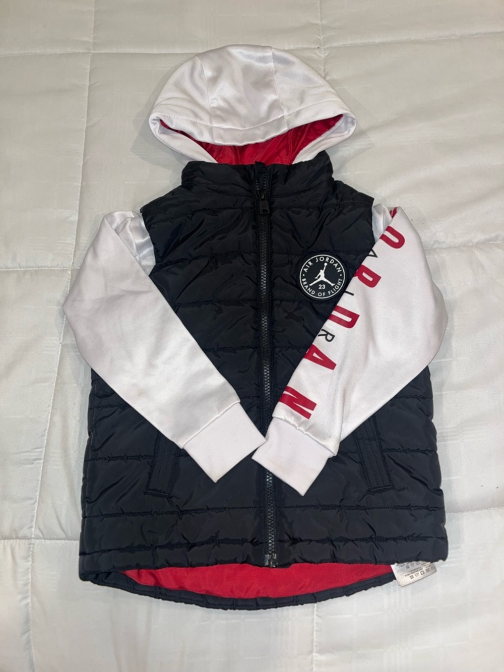 Jordan Black Quilted Puffer Vest/Hoodie